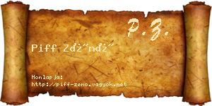Piff Zénó névjegykártya